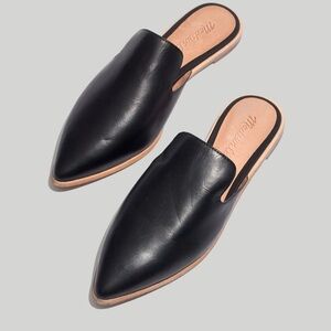 Madewell The Gemma Mule in Black Leather Size 6.5